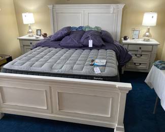 queen Mica comfort adjustable bed, white bedroom suite