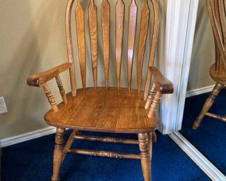 wood arm chair