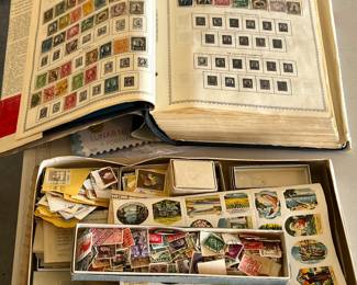 Old stamp collection.
