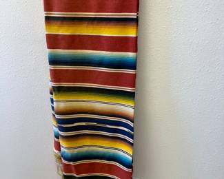 Vintage woven blanket from mexico