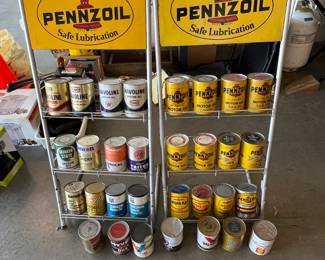 Vintage oil can collection