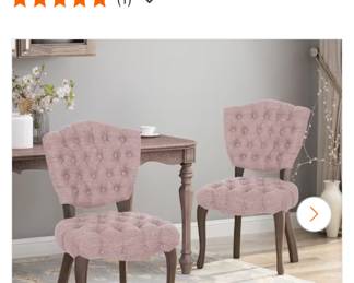 Another set of sitting chairs in pink tufted brand new