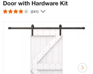 Brand new do it yourself barn door with hardware included