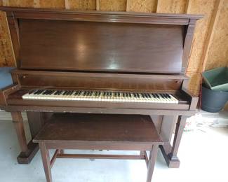 Upright Piano with bench