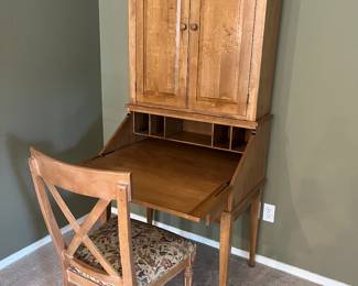 NOW $200 (4/7) WAS $575.00 Ethan Allen wood secretary desk with matching chair
