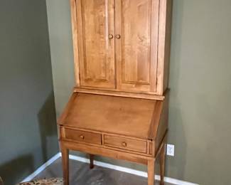 NOW $200 (4/7) WAS $575.00 Ethan Allen wood Secretary desk with matching chair 33x21x76