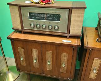 mcm night stands , vintage radio
