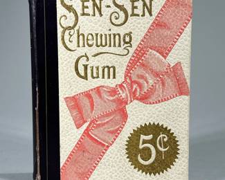 SEN-SEN CHEWING GUM BOX | Sen-Sen chewing gum box in the shape of a bo