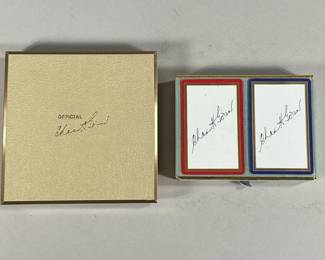 CHARLES H GORAN PLAYING CARDS | Includes; set of red & blue Congress playing cards and set of green & red playing cards in box