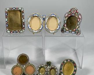 (6PC) MINIATURE MOSAIC PICTURE FRAMES | dia. 3.5 in (Largest)