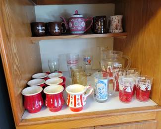 Some cool ceramic and glassware sets. Archie bunker for president mug.