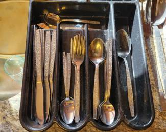 Mid Century, Vintage silverware set. 