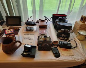 Vintage camera equipment. 