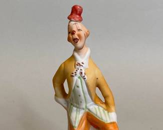 Mann Porcelain Clown Figurine Made In Taiwan
