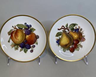 Two Mitterteich Bavaria Plates With Fruit Decoration
