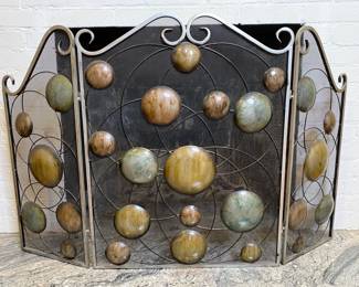 Fire Screen With Spherical Decoration
