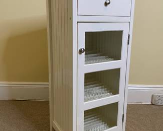 White Laminate Cabinet With Drawer
