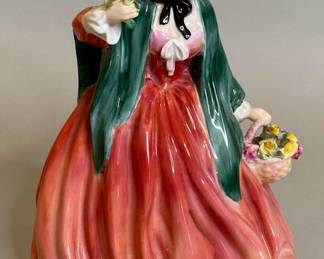 Royal Doulton Lady Charmian Red Dress, Circa 1949
