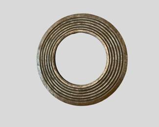 Silver Painted Circular Mirror
