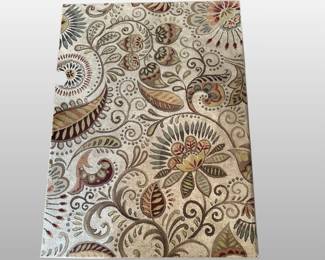 Capri Paisley Print Area Rug With Beige & Cream Background
