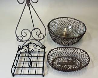 Collection Of Kitchen Items Including Cookbook Stand
