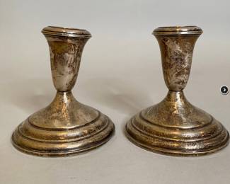 Pair Of Towle Sterling Silver Candlesticks
