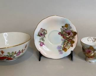 Probably Japanese Porcelain Cup And Saucer With Bowl
