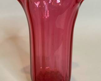 Pink Free Hand Blown Glass Vase

