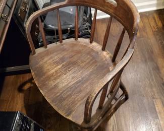 Antique S. Bent and Brothers oak chair