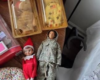 Vintage GI Joe & Elf on the Shelf