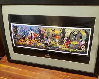 Disney villains posters with autographs 
