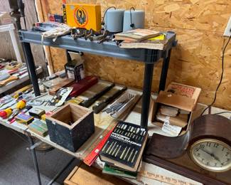 Gun cleaning kit, ammo, books plus.