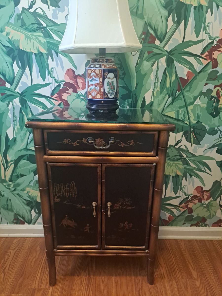 Vintage Rattan Cabinet