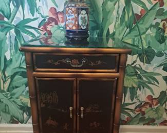 Vintage Rattan Cabinet