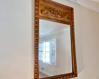 LARGE MID-CENTURY VINTAGE GILTWOOD WOOD FRAME MIRROR - WHITE FURNITURE COMPANY