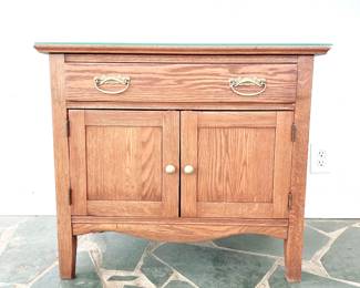 VINTAGE SINGLE DRAWER CABINET WASHSTAND TABLE - NIGHTSTAND - COMMODE