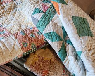 Many Handmade Quilts. 