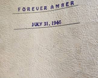 Twentieth Century Fox 'Forever Amber' Script - 1945