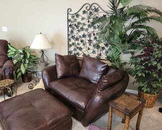 Large chair & ottoman