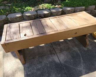 Wooden bench