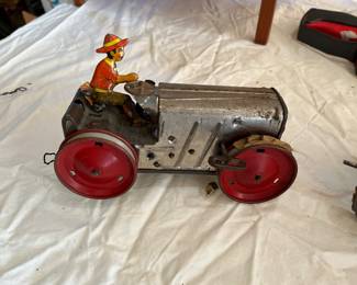 Vintage metal tractor, other metal toys available