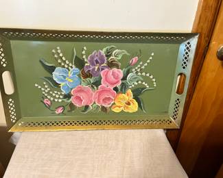 Tole painted tray