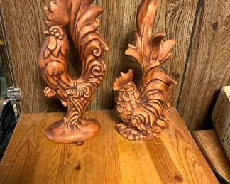 Ceramic roosters