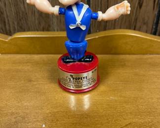 COLLECTIBLE 1960s POPEYE THE SAILOR Kohner Bros PUSH BUTTON/POP UP  TOY PUPPET