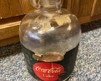 1 gallon glass Coca-Cola syrup jar