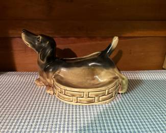 Cute dog planter with coin tray