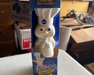 Unopened Pillsberry doughboy, foaming hand soap
