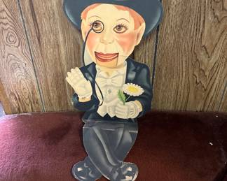 Vintage Charlie Mccarthy cardboard ventriloquist puppet dummy