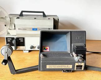 Vintage Bell & Howell Filmo Sound 8MM Projector & Capro Universal 8MM Editor Viewer
Lot #: 169