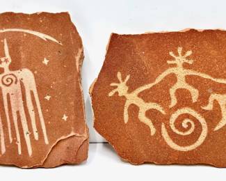 2 Carved Native American Stoneware Slates
Lot #: 191